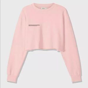 PANGAIA OrganicCotton CroppedSweatshirt RoseQuartz